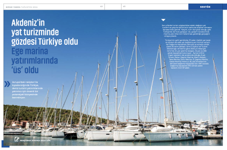 Akdeniz’in yat turizminde gözdesi Türkiye oldu Ege marina yatırımlarında ‘üs’ oldu